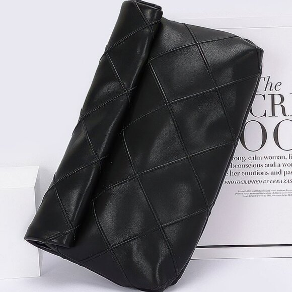 Quilted Faux Leather Pouch - Picture 3 of 5